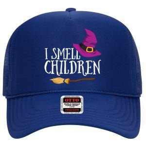 I Smell Children Teacher Halloween Party Witch Easy Costume High Crown Mesh Back Trucker Hat