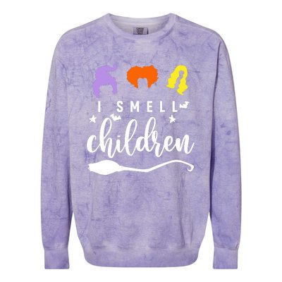 I Smell Children Witch Halloween Costume Colorblast Crewneck Sweatshirt