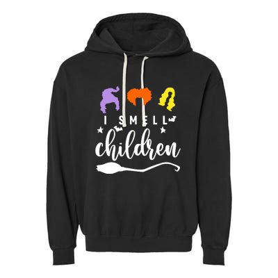 I Smell Children Witch Halloween Costume Garment-Dyed Fleece Hoodie