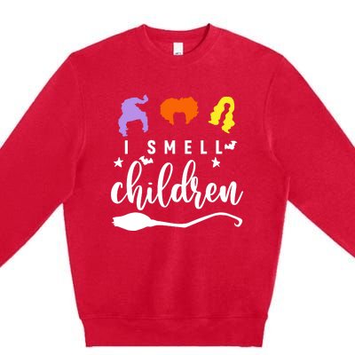 I Smell Children Witch Halloween Costume Premium Crewneck Sweatshirt