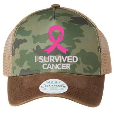 I Survived Cancer Breast Cancer Awareness Legacy Tie Dye Trucker Hat