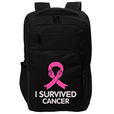 I Survived Cancer Breast Cancer Awareness Impact Tech Backpack