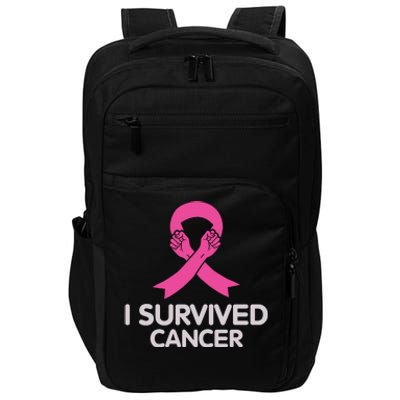 I Survived Cancer Breast Cancer Awareness Impact Tech Backpack