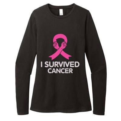 I Survived Cancer Breast Cancer Awareness Womens CVC Long Sleeve Shirt