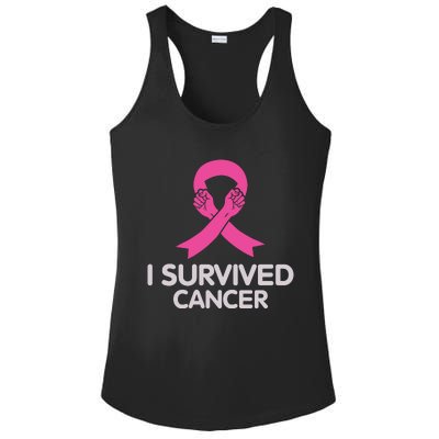 I Survived Cancer Breast Cancer Awareness Ladies PosiCharge Competitor Racerback Tank