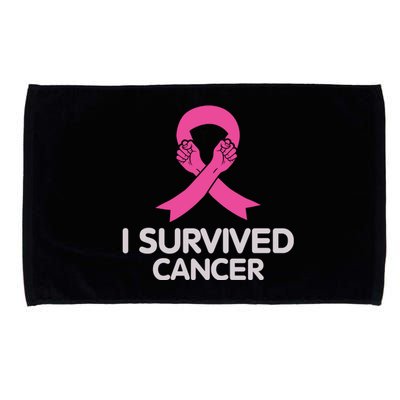 I Survived Cancer Breast Cancer Awareness Microfiber Hand Towel