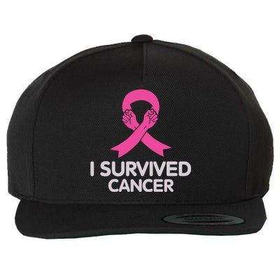 I Survived Cancer Breast Cancer Awareness Wool Snapback Cap