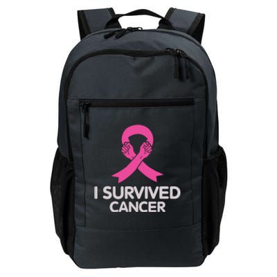 I Survived Cancer Breast Cancer Awareness Daily Commute Backpack