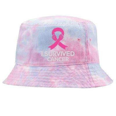 I Survived Cancer Breast Cancer Awareness Tie-Dyed Bucket Hat