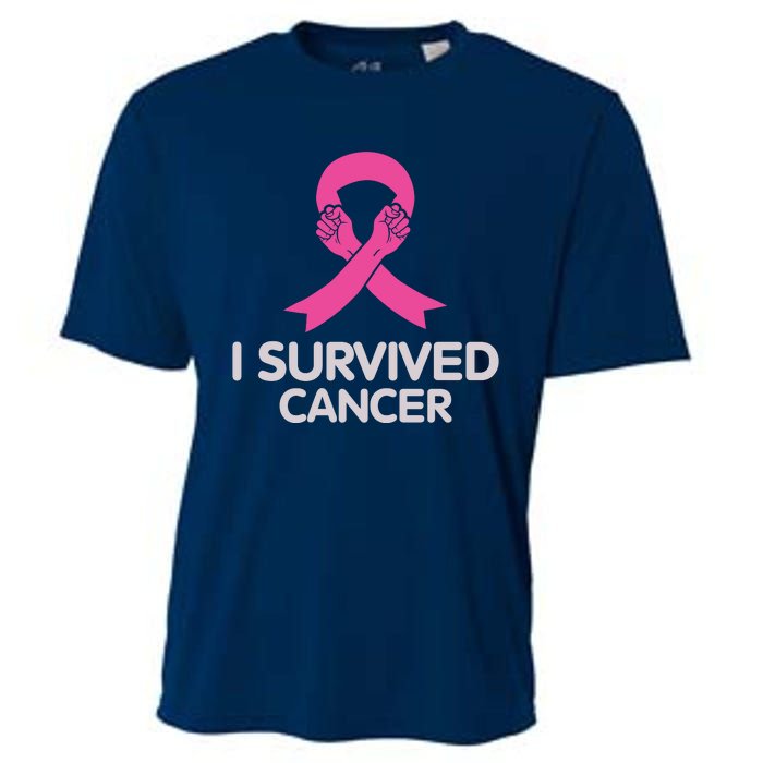 I Survived Cancer Breast Cancer Awareness Cooling Performance Crew T-Shirt