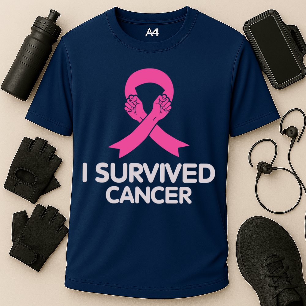 I Survived Cancer Breast Cancer Awareness Cooling Performance Crew T-Shirt