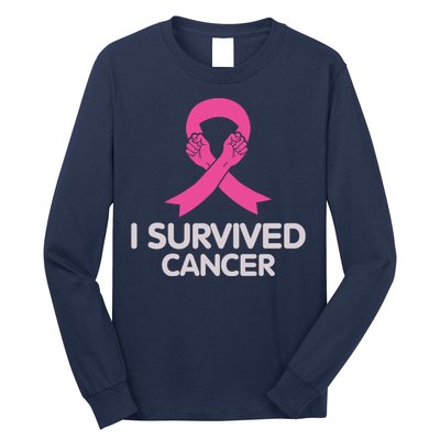 I Survived Cancer Breast Cancer Awareness Long Sleeve Shirt