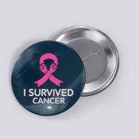 I Survived Cancer Breast Cancer Awareness Button