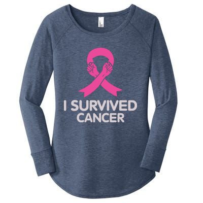 I Survived Cancer Breast Cancer Awareness Women's Perfect Tri Tunic Long Sleeve Shirt