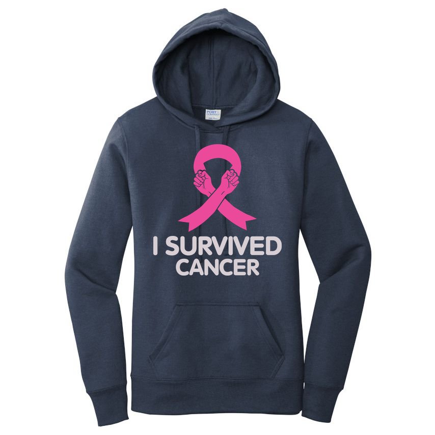 I Survived Cancer Breast Cancer Awareness Women's Pullover Hoodie