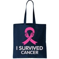 I Survived Cancer Breast Cancer Awareness Tote Bag