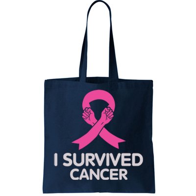 I Survived Cancer Breast Cancer Awareness Tote Bag