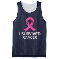 I Survived Cancer Breast Cancer Awareness Mesh Reversible Basketball Jersey Tank