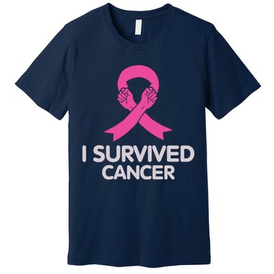 I Survived Cancer Breast Cancer Awareness Premium T-Shirt