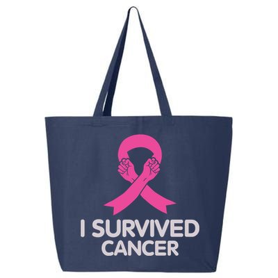 I Survived Cancer Breast Cancer Awareness 25L Jumbo Tote