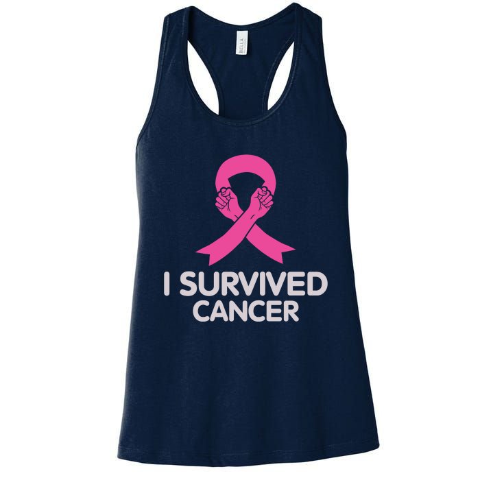 I Survived Cancer Breast Cancer Awareness Women's Racerback Tank