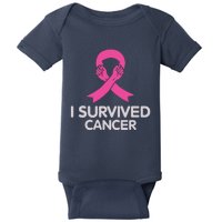 I Survived Cancer Breast Cancer Awareness Baby Bodysuit