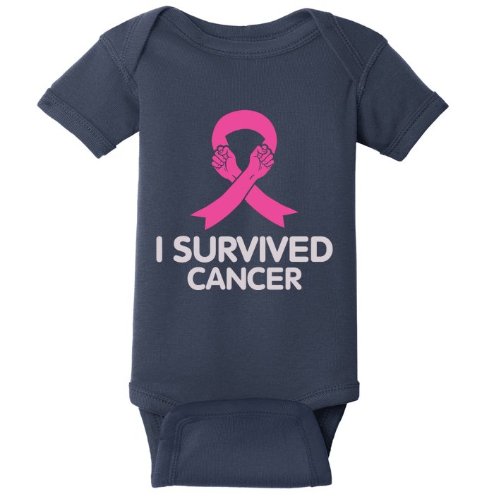 I Survived Cancer Breast Cancer Awareness Baby Bodysuit