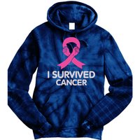 I Survived Cancer Breast Cancer Awareness Tie Dye Hoodie