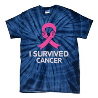 I Survived Cancer Breast Cancer Awareness Tie-Dye T-Shirt