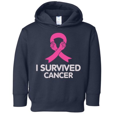 I Survived Cancer Breast Cancer Awareness Toddler Hoodie