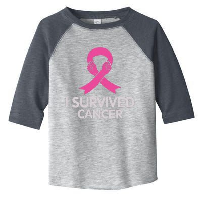 I Survived Cancer Breast Cancer Awareness Toddler Fine Jersey T-Shirt