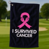 I Survived Cancer Breast Cancer Awareness Golf Towel