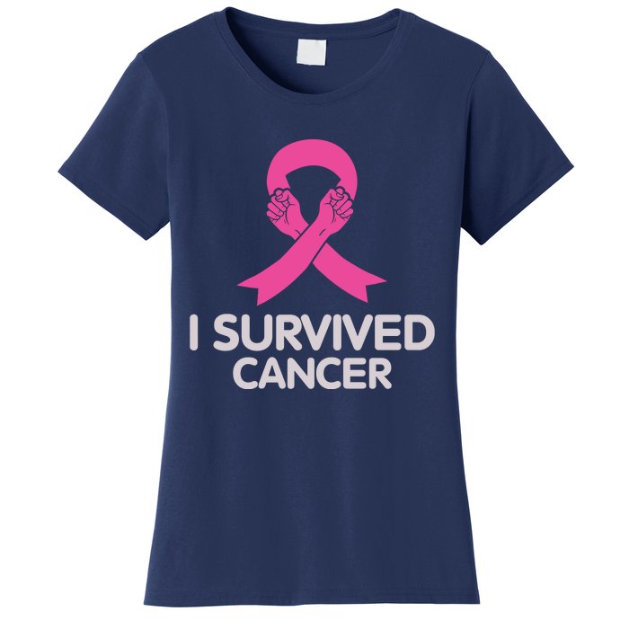 I Survived Cancer Breast Cancer Awareness Women's T-Shirt