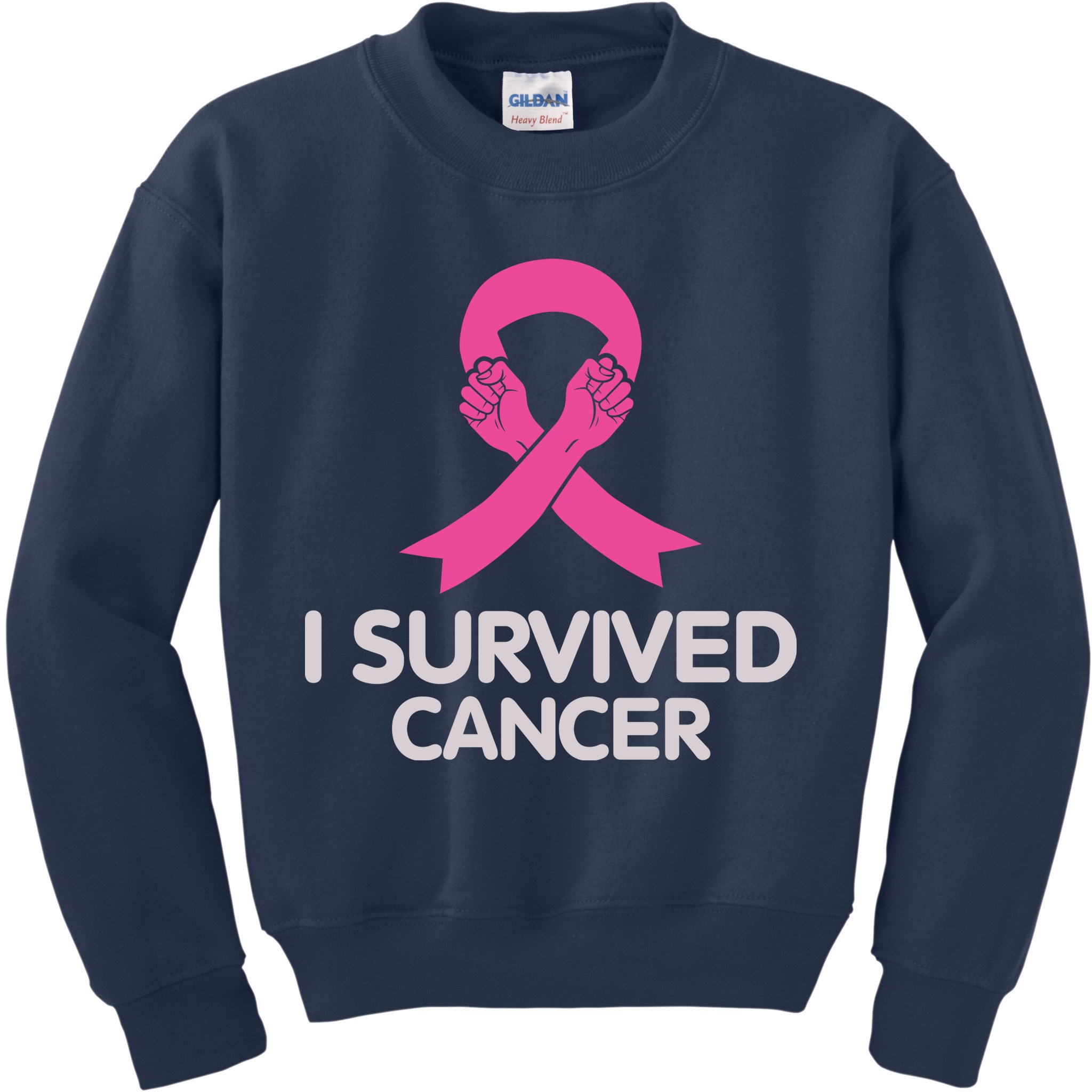 I Survived Cancer Breast Cancer Awareness Kids Sweatshirt