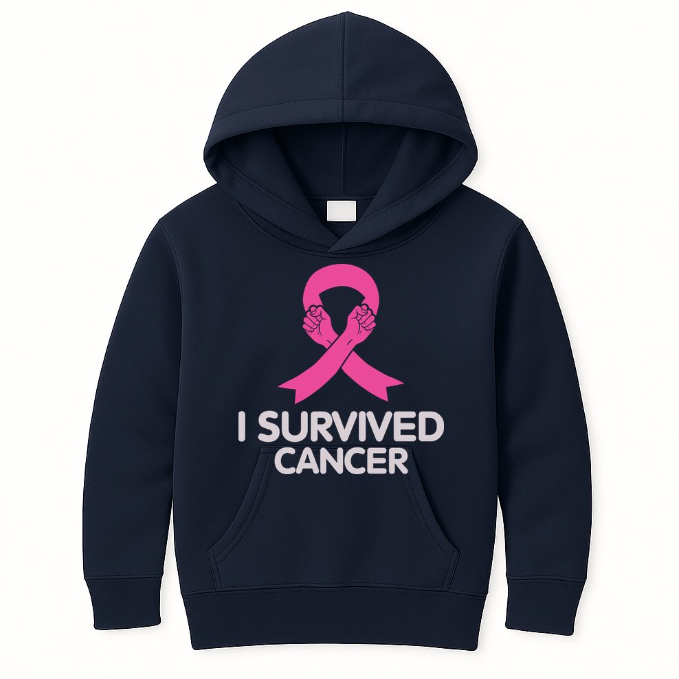 I Survived Cancer Breast Cancer Awareness Kids Hoodie