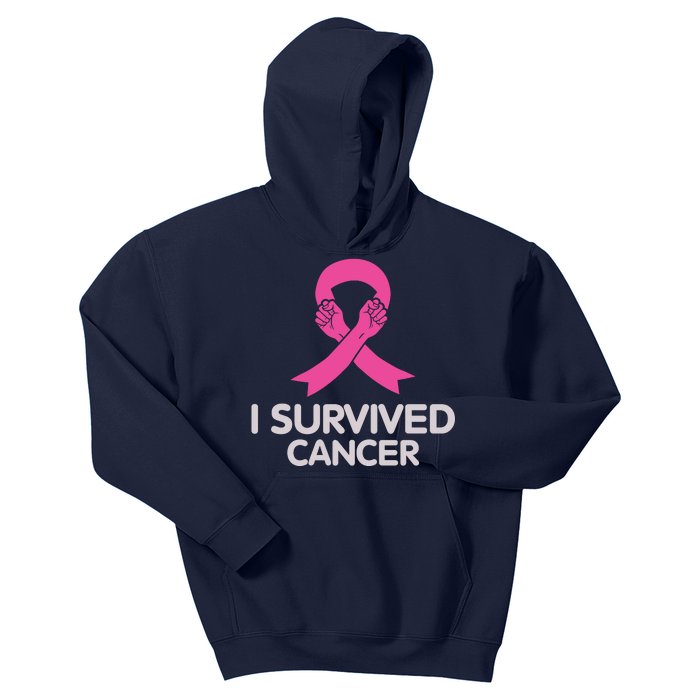 I Survived Cancer Breast Cancer Awareness Kids Hoodie