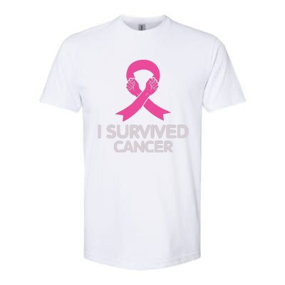 I Survived Cancer Breast Cancer Awareness Softstyle CVC T-Shirt