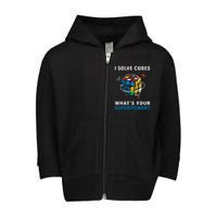 I Solve Cubes Superpower Funny Speed Cubing Toddler Zip Fleece Hoodie