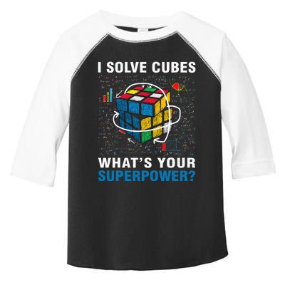 I Solve Cubes Superpower Funny Speed Cubing Toddler Fine Jersey T-Shirt