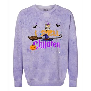 I Smell Children Witch Halloween Costume Colorblast Crewneck Sweatshirt