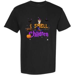 I Smell Children Witch Halloween Costume Garment-Dyed Heavyweight T-Shirt