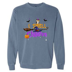 I Smell Children Witch Halloween Costume Garment-Dyed Sweatshirt