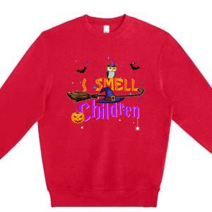 I Smell Children Witch Halloween Costume Premium Crewneck Sweatshirt