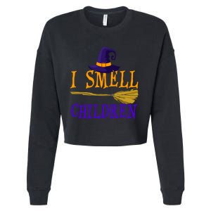 I Smell Children Witch Halloween Costume Cropped Pullover Crew