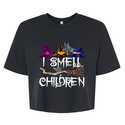 I Smell Children Witch Halloween Costume Bella+Canvas Jersey Crop Tee