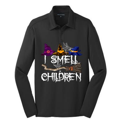 I Smell Children Witch Halloween Costume Silk Touch Performance Long Sleeve Polo