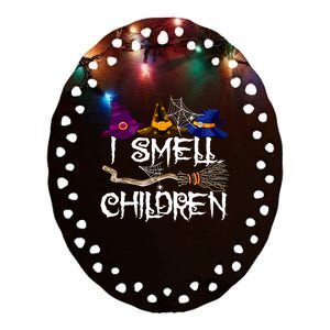 I Smell Children Witch Halloween Costume Ceramic Oval Ornament