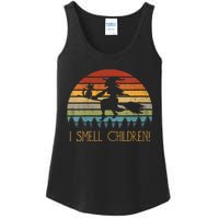 I Smell Children Halloween Witch Cat Broom Vintage Ladies Essential Tank