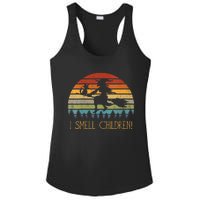 I Smell Children Halloween Witch Cat Broom Vintage Ladies PosiCharge Competitor Racerback Tank