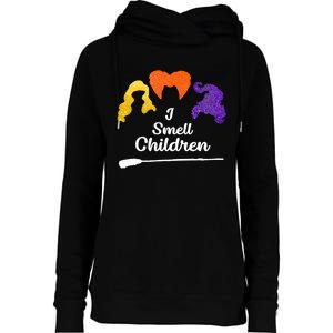 I Smell Children Witch Halloween Costume Womens Funnel Neck Pullover Hood